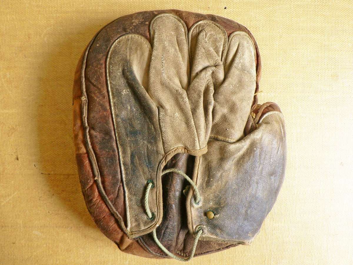 c. 1890's Crescent Catchers Mitt Back 19th Century Baseball Glove